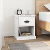 vidaXL Bedside Cabinet Set of 2 White Engineered wood