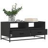 vidaXL Coffee Table Black Engineered wood and metal 39.4x19.7x17.7 in