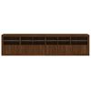 vidaXL Sideboard Brown Oak Engineered wood, Glass Large Sideboard