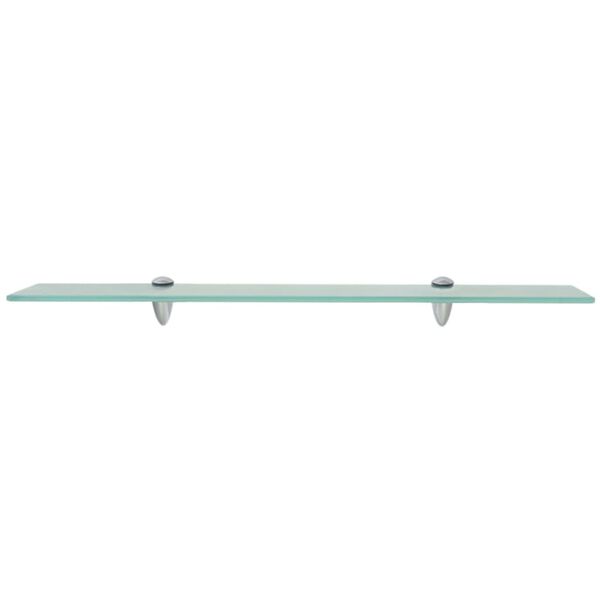 vidaXL Floating Shelf Set of 2 Clear Tempered safety glass, Zinc alloy
