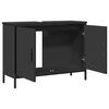 vidaXL Bathroom Sink Cabinet Black Engineered Wood 31.5 x 11.8 x 23.6 in