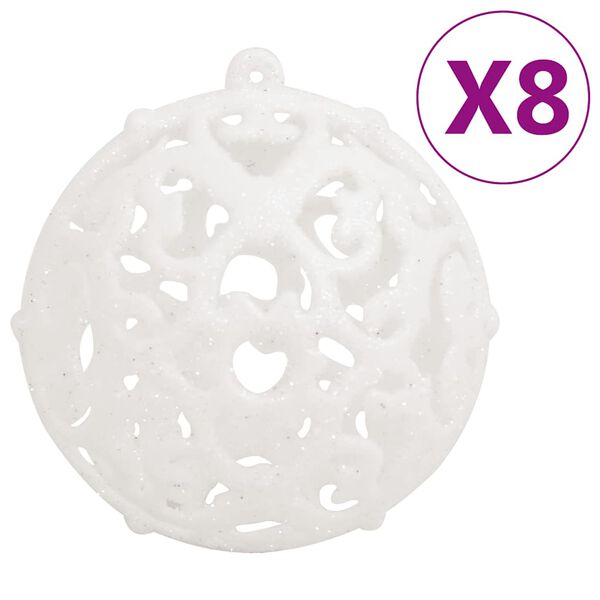 vidaXL Christmas Bauble Set Set of 111 White Polystyrene (PS)