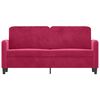 vidaXL 2-seater Sofa Wine Red Velvet, Metal, Foam Medium Durable