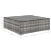 vidaXL Patio Lounge Set Set of 9 Grey