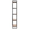 vidaXL Bookcase Natural wood and black Solid Acacia wood and steel