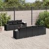 vidaXL Garden Sofa Set Black