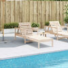 vidaXL Sun Lounger Natural Pine Solid Pine Wood Standard