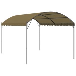 vidaXL Gazebo Taupe and Black Polyester fabric and steel frame Large