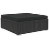 vidaXL Patio Sofa Set of 11 Black Rattan