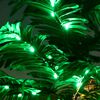 vidaXL LED Tree Green, Brown Steel, Plastic, Jute Fabric Tall, Slim
