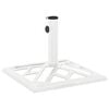 vidaXL Umbrella Base White Cast iron Standard Decorative Inlays