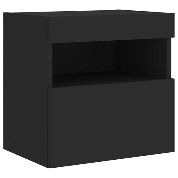vidaXL TV Wall Cabinet Black Engineered wood Medium TV Wall Cabinet