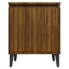 vidaXL Bed Cabinet Brown oak Engineered wood, metal 15.7 x 11.8 x 19.7 in