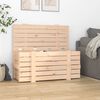 vidaXL Storage Box Natural Solid Pine Wood Medium Storage Box