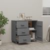 vidaXL Sideboard Dark grey Solid pinewood, MDF 35.4x15.7x31.5 in