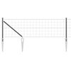 vidaXL Fence with Posts Gray 2.6'x 32.8'Steel