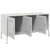 vidaXL TV Cabinet White Steel Medium TV Cabinet Rectangular