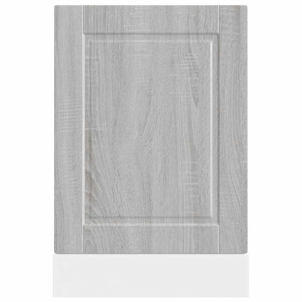 vidaXL Dishwasher Panel Gray sonoma Engineered wood 17.7 x 0.6 x 26.4 in