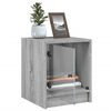 vidaXL Bedside Cabinet with Glass Door Gray Sonoma 13.8"x14.6"x16.5"