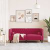 vidaXL Chesterfield Sofa with Bolsters 2-Seater Wine Red Velvet
