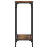 vidaXL Console Table Smoked Oak Engineered Wood, Metal