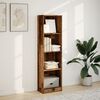 vidaXL Bookcase Old Wood Engineered Wood Tall Bookcase Rectangular