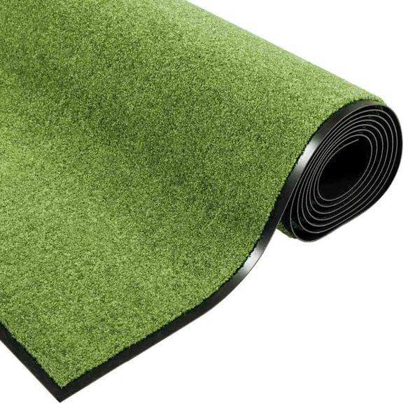 vidaXL Doormat Other Green and Black 47.3" x 98.4" Polyamide and PVC