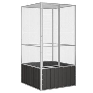 vidaXL Bird Cage Anthracite Galvanized Steel Large Bird Cage