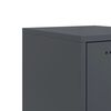 vidaXL Bedside Cabinet Anthracite Steel 14.2 x 15.4 x 30.7 in