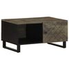vidaXL Coffee Table Black Solid mango wood with grey finish Medium