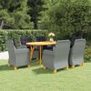 vidaXL 7 Piece Patio Dining Set Light Gray