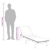 vidaXL Sun Lounger Grey PE Rattan, Powder-Coated Steel Adjustable