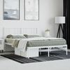 vidaXL Bed Frame White Powder-Coated Steel Small Double Bed Frame