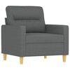 vidaXL Sofa Set Dark Grey Fabric (100% polyester), metal, plywood 3-Seater