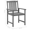 vidaXL Patio Chairs with Cushions 4 pcs Grey Solid Acacia Wood