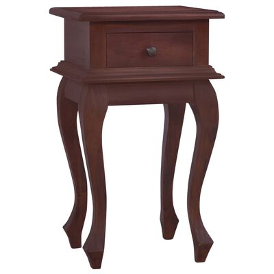 vidaXL Bedside Table Classical Brown 13.8"x11.8"x23.6" Solid Mahogany Wood