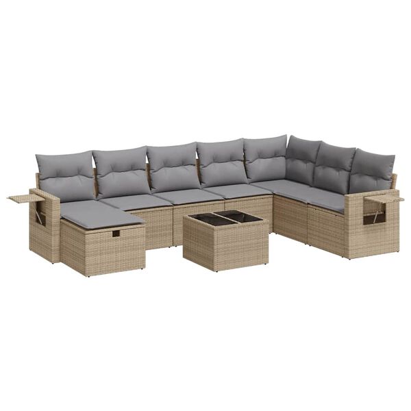 vidaXL Garden Sofa Set Beige