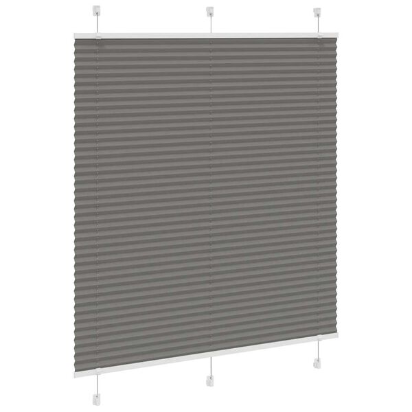 vidaXL Pleated Blind Anthracite 100% Polyester 47.2x39.4 in
