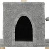 vidaXL Cat Tree Light Grey Engineered Wood, Plush, Sisal Large Cat Tree
