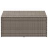 vidaXL Garden Storage Box Grey PE rattan, powder-coated steel Medium
