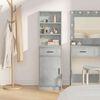 vidaXL Highboard with Drawer Concrete Grey 15.75 x 15.94 x 53.15 in