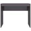 vidaXL Desk High gloss grey Engineered wood Compact Sleek Desk