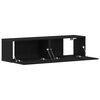 vidaXL TV Cabinet Black oak Engineered wood Medium TV Cabinet