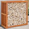 vidaXL Outdoor Log Holder Wax Brown 42.9"x20.5"x41.7" Solid Wood Pine