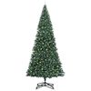 vidaXL Artificial Pre-lit Christmas Tree Green 196.85 in PVC