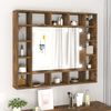 vidaXL Mirror Cabinet Smoked Oak Engineered wood, Glass Medium