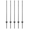 vidaXL Fence Post 5 pcs Grey 39.37 in Steel