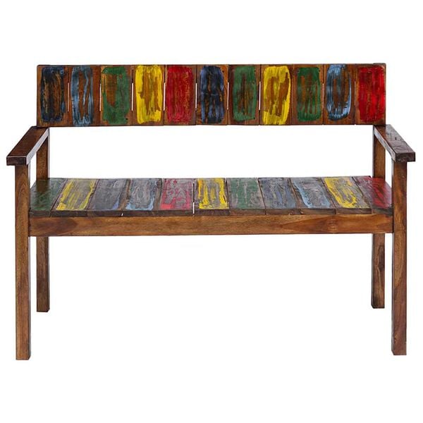 vidaXL Dining Chair Set of 4 Multicolour Solid reclaimed wood Standard