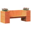 vidaXL Planter Bench Wax brown Solid pine wood Medium Planters