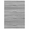 vidaXL Sideboard Grey Sonoma Engineered Wood Medium Sideboard